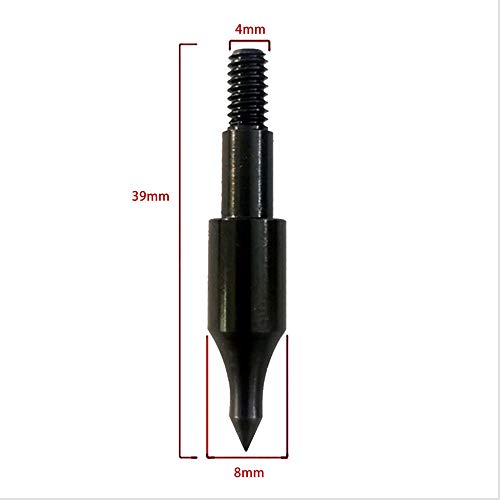 100 Grain Archery Field Points - 12 Pack Screw-In Practice Arrow Tips