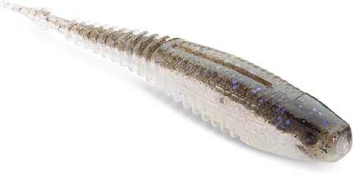 Soft Plastic Swimbait Minnow for Bass Fishing - Electric Shad, 4-1/4"