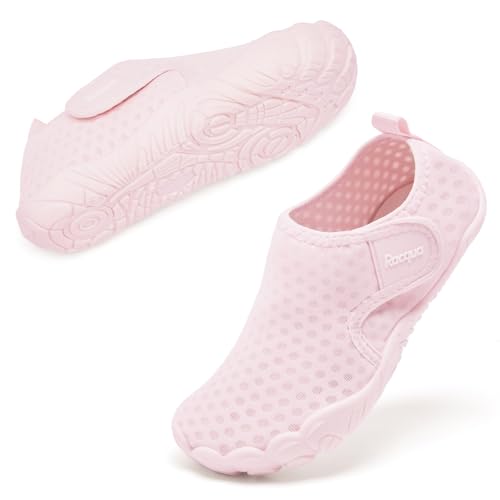 Kids Water Shoes - Quick Dry Barefoot Swim Aqua - Pink