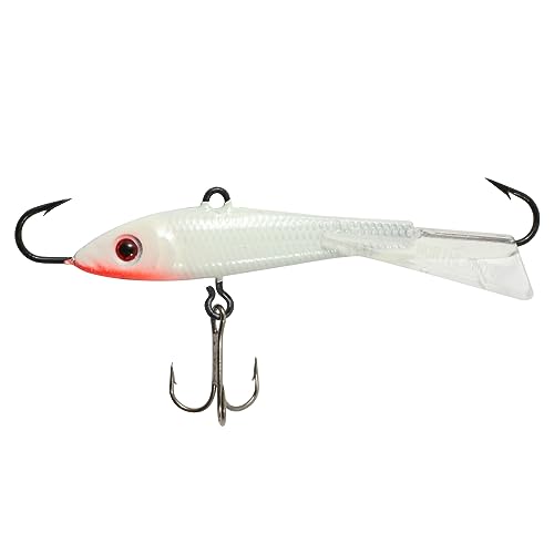 Puppet Minnow Darting Fishing Jig - 9/16 oz, Glo White