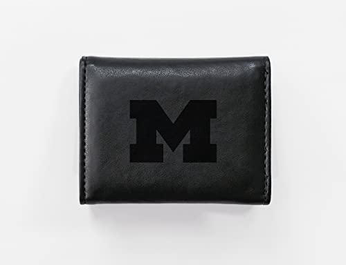 Trifold Wallet - Laser Engraved Michigan Wolverines - Men's Accessory