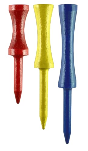 Step Golf Tees - 2-3/4 Inch - 50 Count Wood Tees for Consistent Height