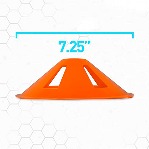 Flexible 7.25-Inch Orange Marker Discs - 4 Pack
