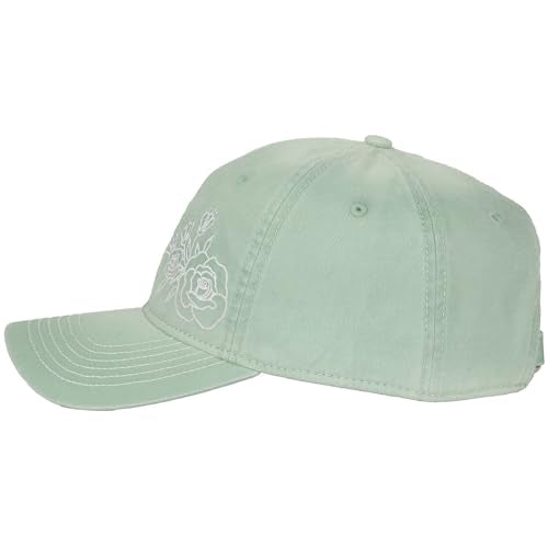 Outdoor Cap Embroidered Floral Rose Dad Hat - Mint Green, Adjustable