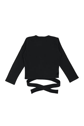 Capezio Little Girls' Classics Wrap Top - Black, 10 Years