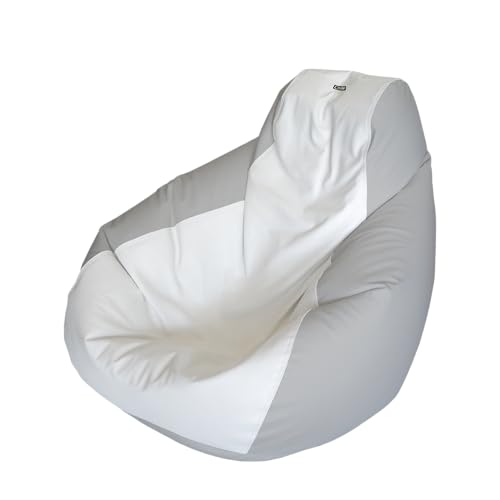 Teardrop Marine Beanbag - Medium - White/Grey