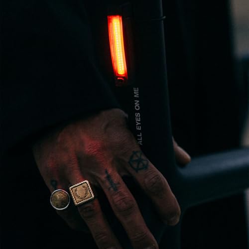 Knog Plus Bike Rear Light Black - USB Rechargeable Waterproof LED Tail Light for Cycling