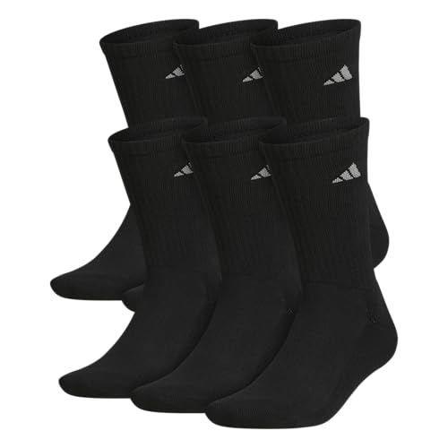 Cushioned Crew Socks 6-Pack for Men | Moisture-Wicking, Arch Support