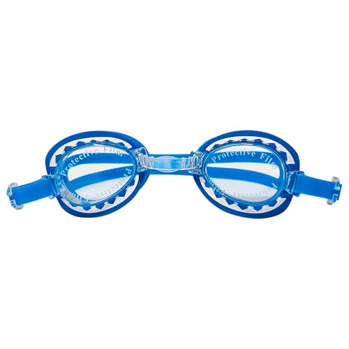 Shark Youth Swim Goggles - Blue Kids Swimming Goggles with Anti-Fog & UV Lens