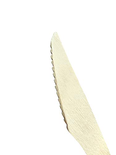 Biodegradable Wood Cutlery Knife - 6.5 Inch - 100 Count