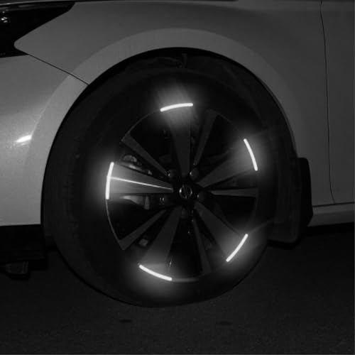 42Pcs Reflective Safety Stickers for Helmets and Bicycles - White