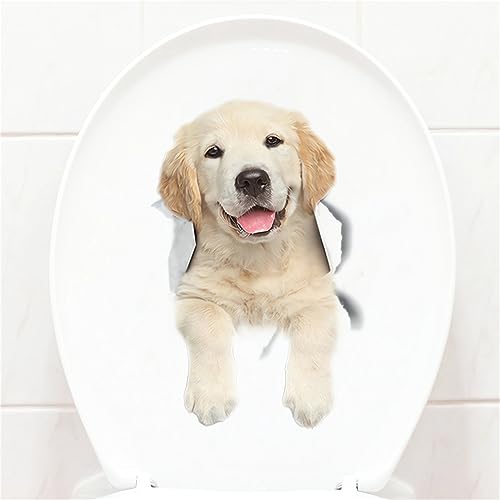Little Dog 3D Wall Stickers£¬ sacinora Cute Puppy Animal DIY Wall Decals Removable Vinyl Peel and Stick for Kids Baby Nursery Living Room Bedroom Bathroom Toilet Furniture Wall D?cor