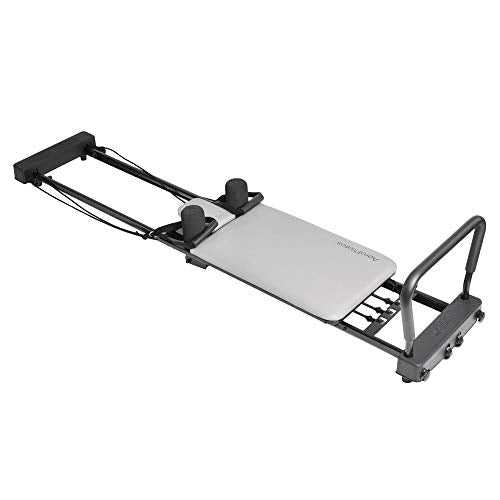 AeroPilates Reformer with Oak Wood Base - Standard Gray