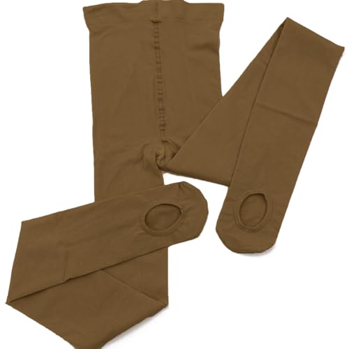 Convertible Ballet Tights for Girls and Women - Medium Chocolate