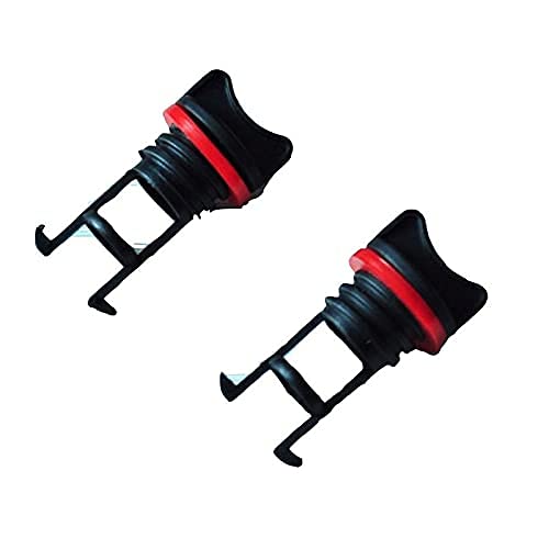 Kayak Drain Plug Kit - Durable Nylon with Red Gasket, 2 Pcs
