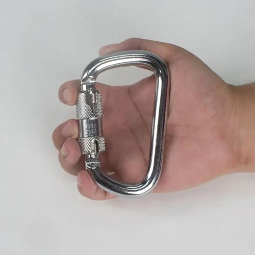 BYANG Auto Locking Carabiner 45KN 10000lbs Heavy Duty Large Climbing Carabiner - Black 1 Pack