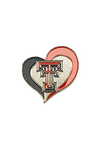 Swirl Heart Pin - Texas Tech Red Raiders