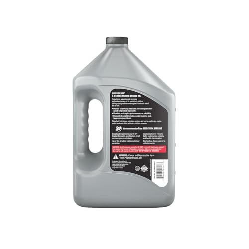Quicksilver 10W-30 Marine Engine Oil Gallon - Mineral Oil for Outboard & Inboard Motors