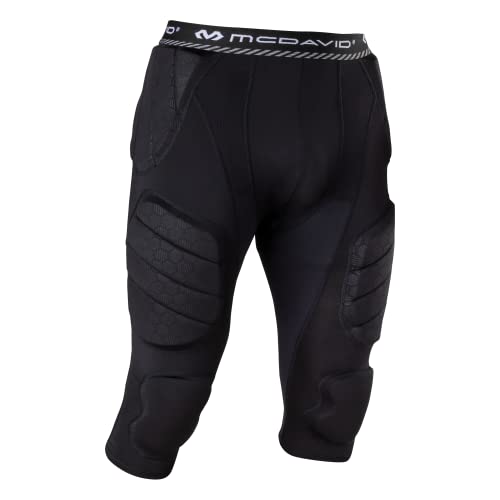 McDavid Men's Football 7-Pad Compression Tights Black Large Protection