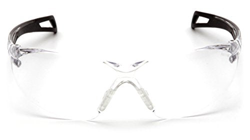 Slim Fit Safety Glasses - Clear Lens, Clear-Black Frame