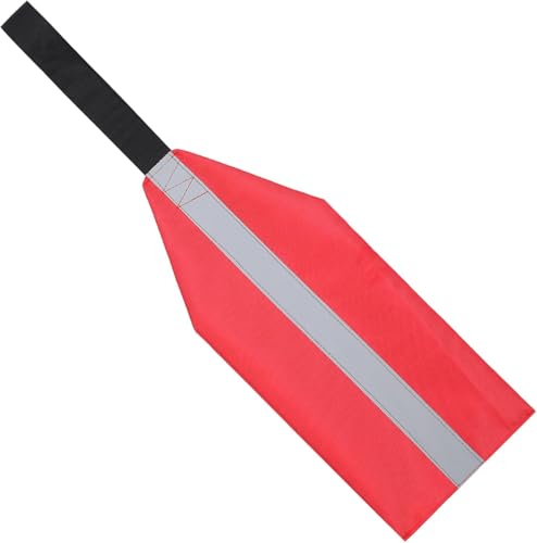 Kayak Safety Warning Flag with Reflective Strips - Red