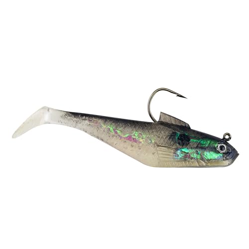 Pre-Rigged Swim Shad Soft Plastic Fishing Bait - Silver Shad - 3" (5 Count)