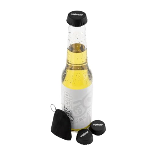 Anti-Spiking Drink Protector - Nightcap Beer Bottle Cover - Black