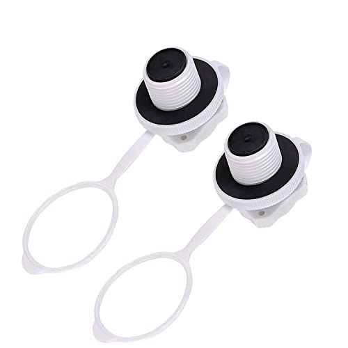 Inflatable Boat Air Valve - One-Way Spiral Air Plug 22mm - White