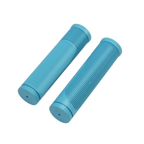 Ergonomic Soft Rubber Bike Handlebar Grips - Blue, 130mm
