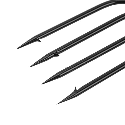 4-Prong Barbed Fishing Spear - Durable Frog Spear for Ponds