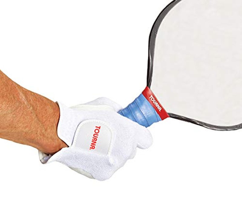 Tourna Tennis Glove-Mens Full, Finger-Medium-Left, White (TGF-M-M-L)
