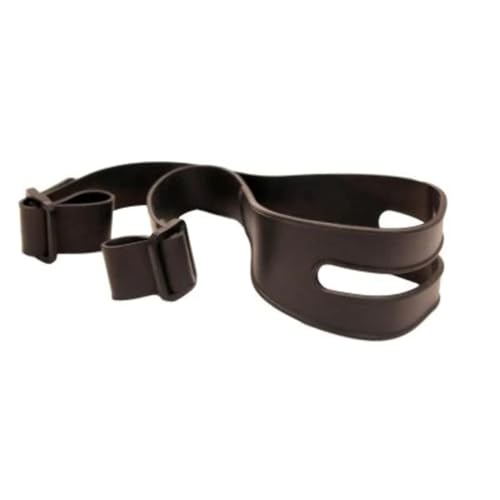 Flexible Rubber Headlamp Strap for Hard Hats - Black