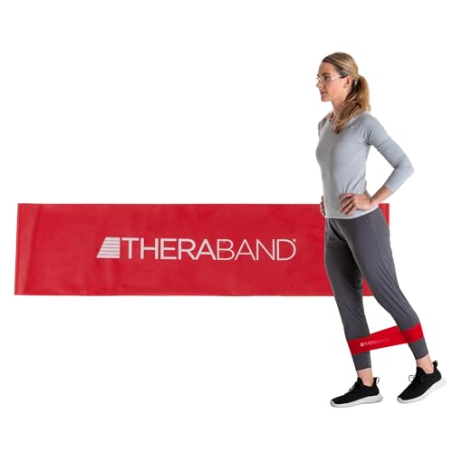 Resistance Band Loop - 12 Inch Red Medium for Pilates & Yoga