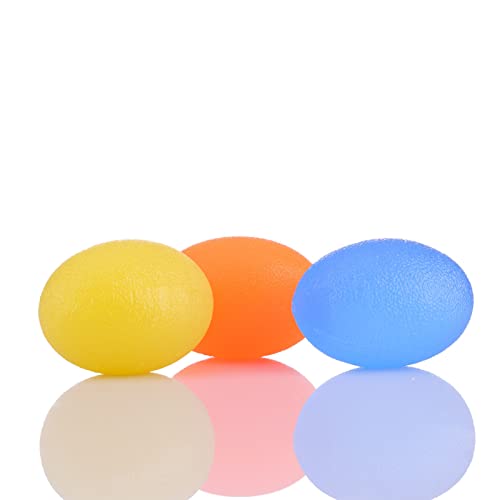Hand Exercise Balls - Stress Relief Squeeze Balls Set (3 Resistance Levels)