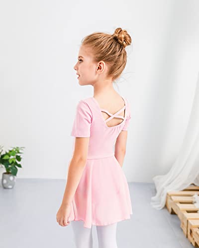 Ballet Leotard for Girls 4-5T - Criss-Cross Bow Back Pink