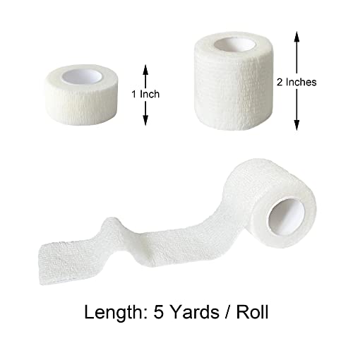 10 Pack Self-Adherent Elastic Bandage Wrap - White