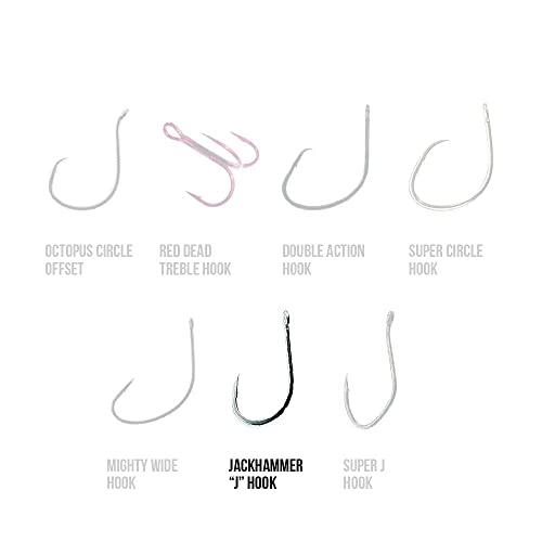 8/0 Jack Hammer J Hooks - Wide Gap Design for Live Bait