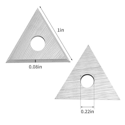 1Pcs 1inch Triangle Paint Scraper Paint Scraper Carbide Blades Double-Edged Reversible Replacement Blade Silver Carbide Scraper,Scraper Blades,for Removing Paint, Glue, Varnish and Rust£¨Only Blade£©