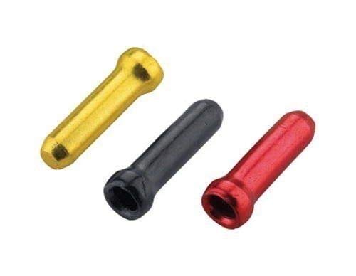 Jagwire 1.8mm Cable End Crimps - Gold, Black, Red, Pack of 90