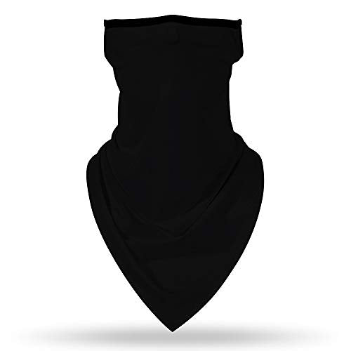 UV Protection Neck Gaiter Face Mask - Solid Black