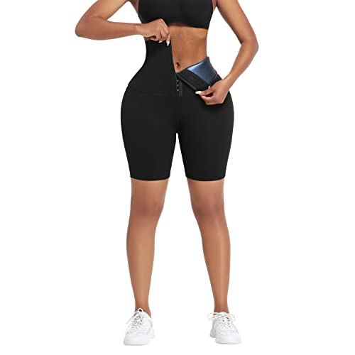High Waisted Sauna Sweat Shorts for Women - Large/X-Large
