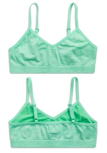 Sweet & Sassy Girls Training Bras 9 Pack - Seamless Cami Bralette (Small, Space-Dye)