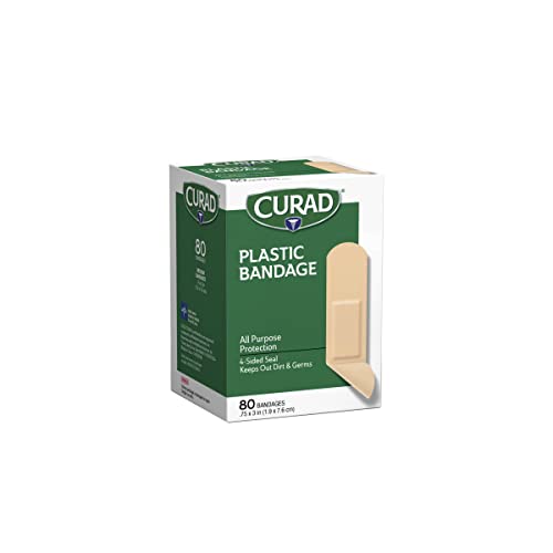Plastic Bandages 0.75 x 3 Inches - 80 Count Pack