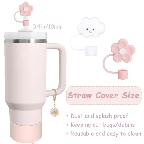 Stanley Cup Accessories Set,Including 2 Pcs 0.4in Straw Cover, 1