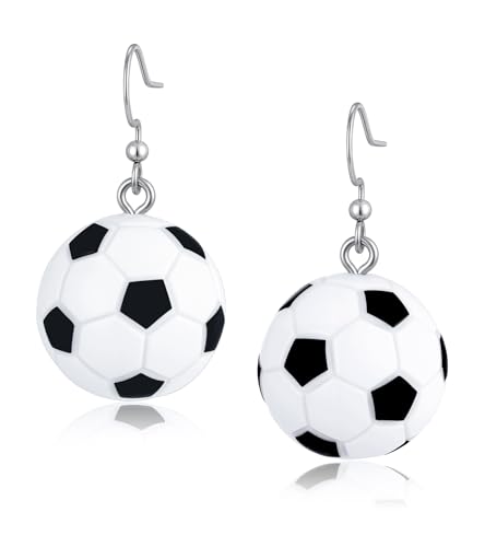 Soccer Dangle Earrings for Women - Football Drop Earrings - Soccer-1
