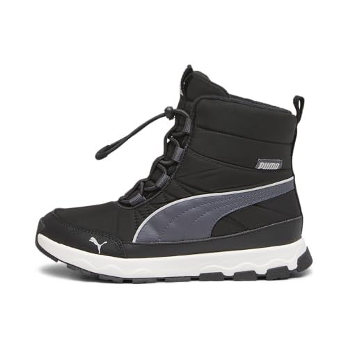 PUMA Kids Boys Evolve Snow Boots - Big Kid Black Winter Ankle Shoes