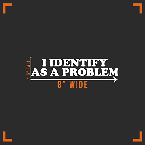 Problem Decal Vinyl Sticker for Cars, Walls & Laptops - White 8" x 1.5"
