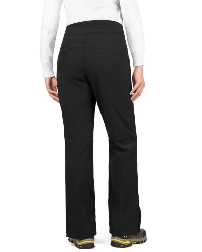 Outdoor Ventures Women's Waterproof Fleece-Lined Snow Ski Pants - Black, 10 / New Velcro Waistband