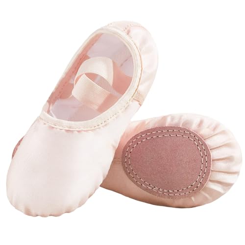 Ballet Split Sole Shoes for Girls - Toddler Pink Dance Slippers