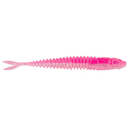 Eye-Candy Paddle Shad Swimbait - 3-Inch Soft Plastic Lure - Pink Silver